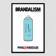 Load image into Gallery viewer, BRANDALISM TIFFANY &amp; CO SPRAY PAINT CAN ENAMEL LAPEL PIN