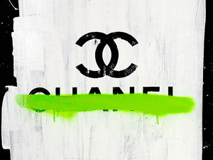 CHANEL WITH NEON GREEN OVERSPRAY