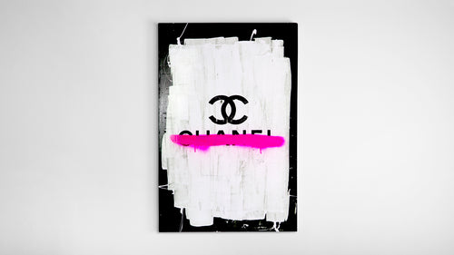 CHANEL WITH NEON PINK OVERSPRAY